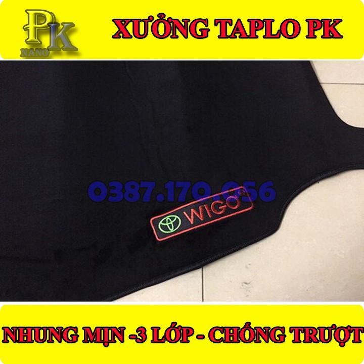 THẢM TAPLO NHUNG XE WIGO- THẢM TAPLO WIGO- THẢM TAPLO DA XE WIGO CHUẨN FORM-NANOPK