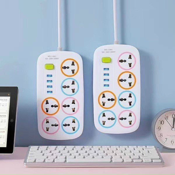 Ổ điện thái lan mẫu mới cao cấp 6 ổ + 4 cổng usb - JL