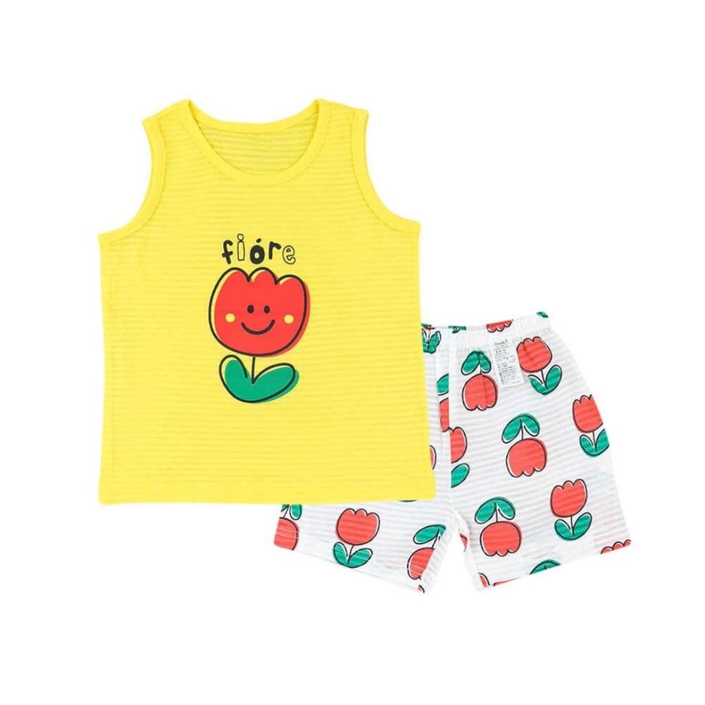 BỘ BA LỖ CAO CẤP BÉ GÁI NỘI ĐỊA HÀN, CHẤT COTTON GIẤY ORGANIC, MẪU HOA