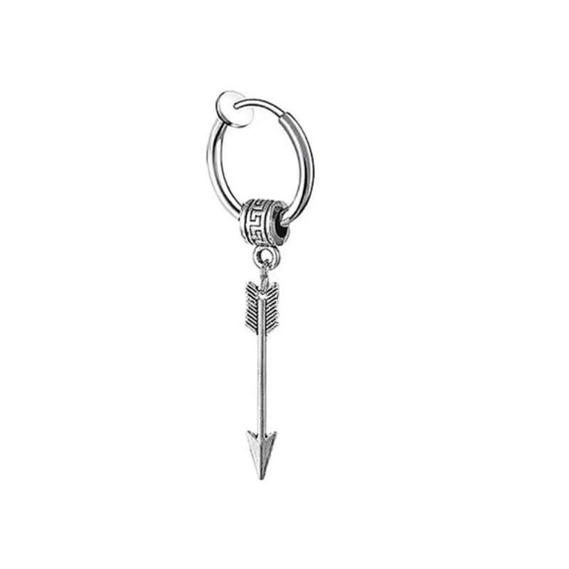 Bông Tai Nam Loại Kẹp Ko Cần Bấm Lỗ Tai Hình Mũi Tên Titan Ko Đen TT 4294 – 1 Cái