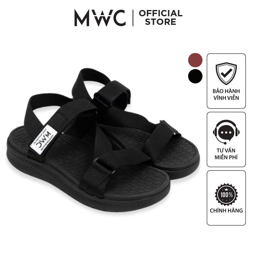 Giày MWC 2912 - Giày Sandal Đế Bằng, Giày Sandal Quai Chéo Vải Dù Đế Bằng Cá Tính