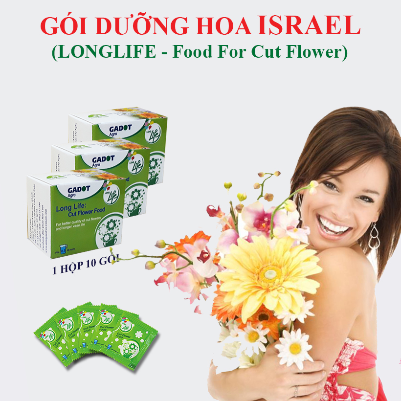 GÓI DƯỠNG HOA TƯƠI LONGLIFE CỦA ISRAEL , GIỮ HOA TƯƠI LÂU GẤP 2 LẦN VÀ 14 NGÀY KHÔNG THAY NƯỚC MỚI