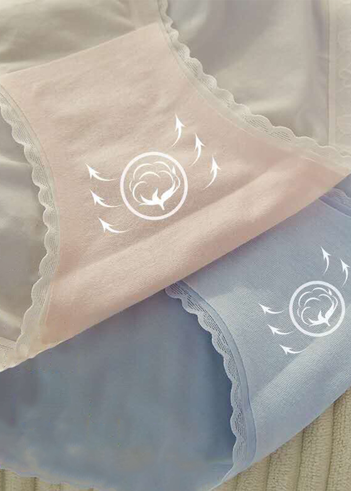 BỘ 5 QUẦN LÓT LỤA LẠNH FABIC CẠP CAO KHÁNG KHUẨN KHÔNG LỘ VIỀN CAO CẤP