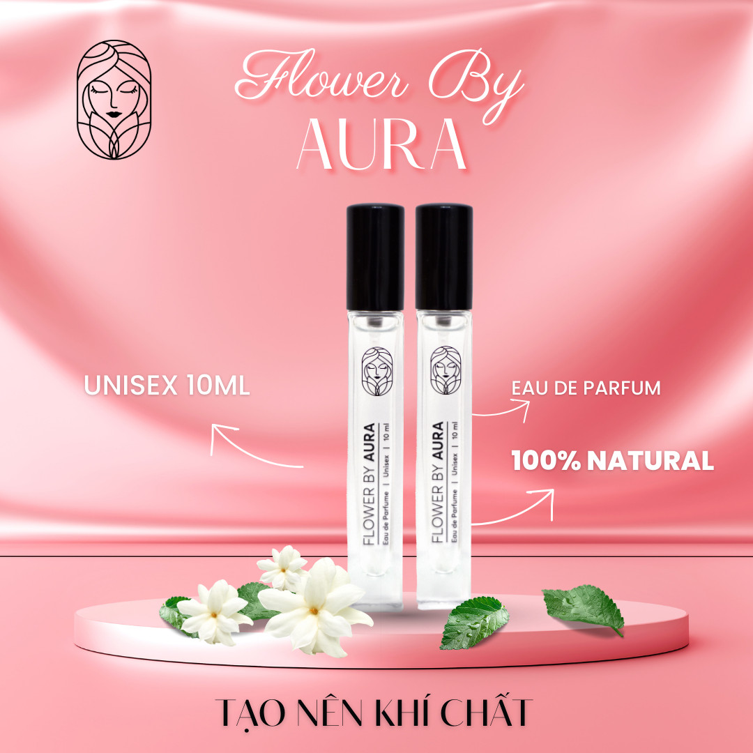 Nước hoa thiên nhiên Flower By Aura_Combo 2 chai Unisex 10ml