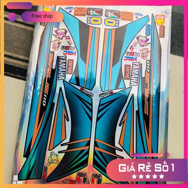 Trọn Tem rời dành cho xe Sirius mẫu zin chất liệu Crom titan 7 màu