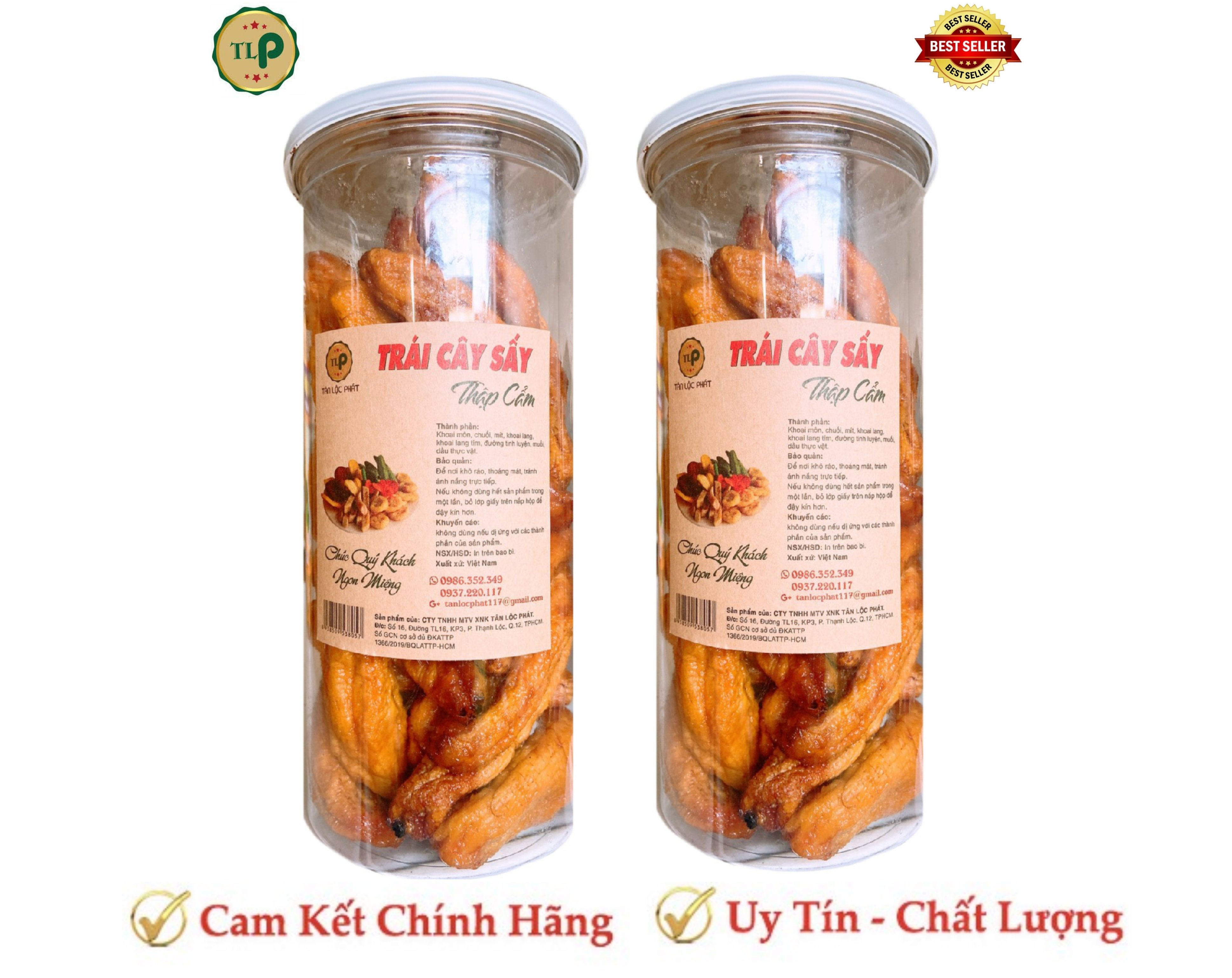 1KG CHUỐI SẤY DẺO ĐÀ LẠT NGUYÊN TRÁI VỊ NGỌT TỰ NHIÊN HIỆU TÂN LỘC PHÁT