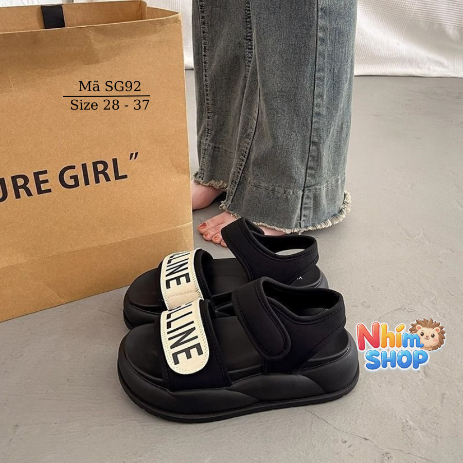 Sandal bé gái GLLINE 4 – 12 tuổi quai dán tiện lợi, đế mềm chống trơn – đi học, đi chơi, đi biển NHÍM SHOP SG92