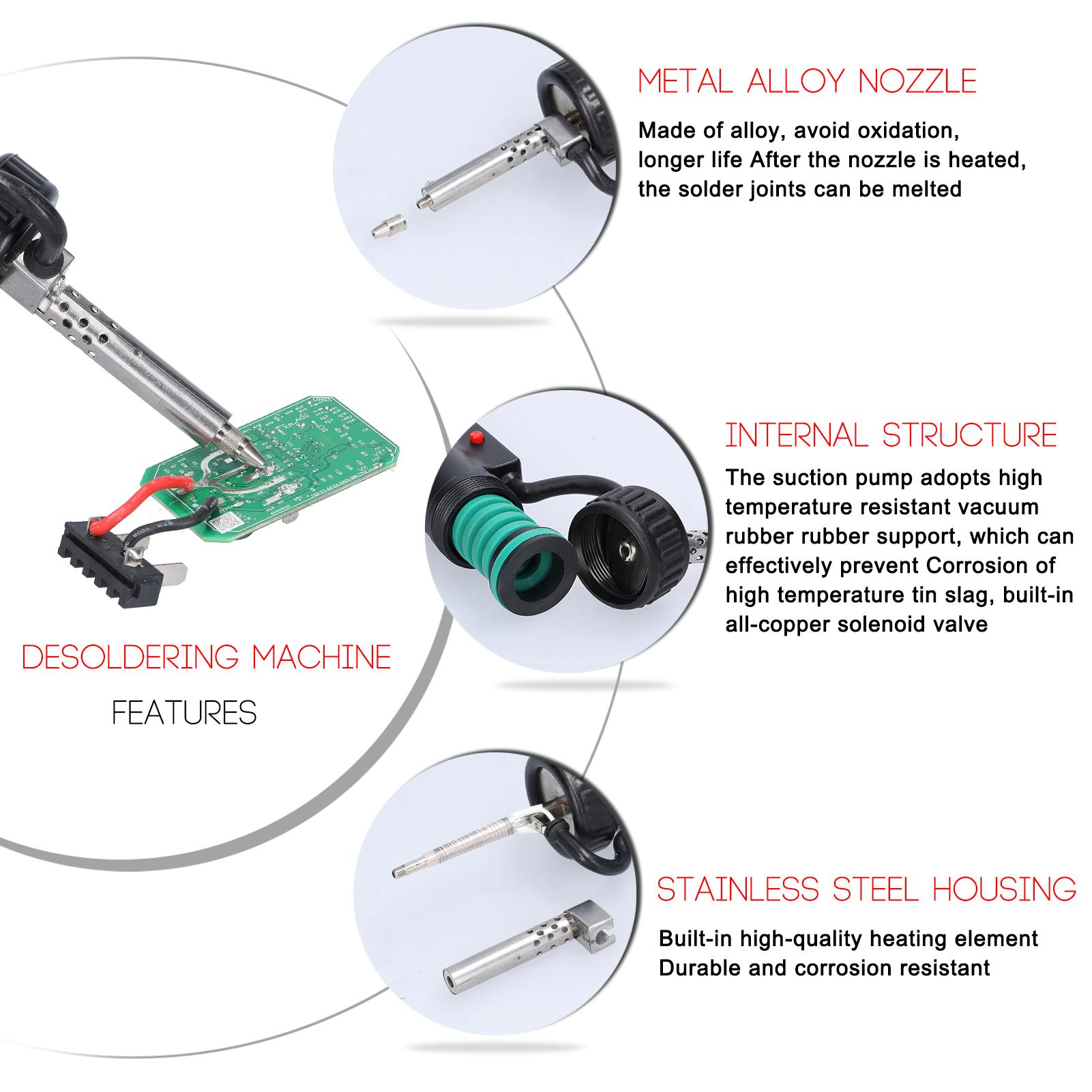 Automatic Portable Electric Solder Tin Sucker Vacuum Soldering Remove Pump Desoldering Machine