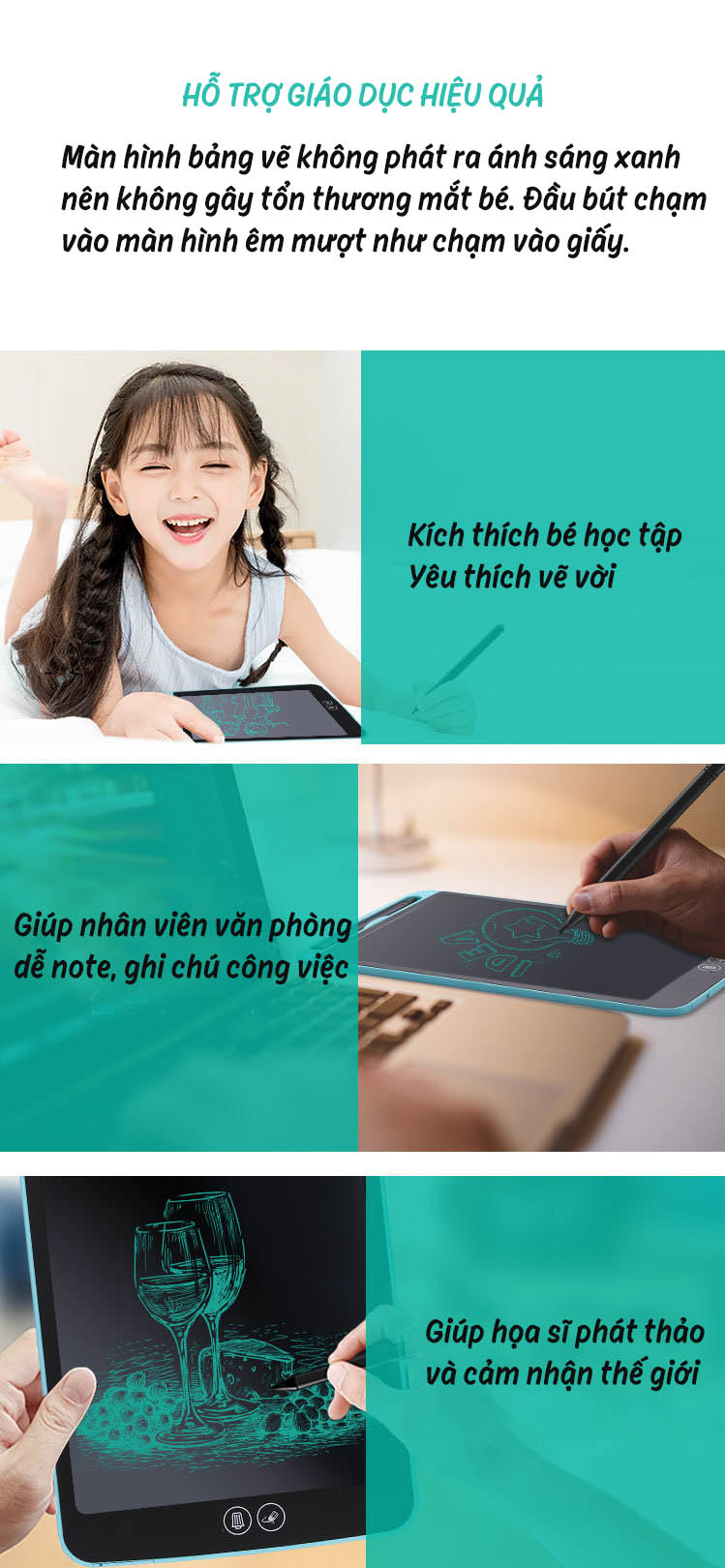 Bảng viết vẽ tự xóa thông minh có thể xóa từng nét Promax A12