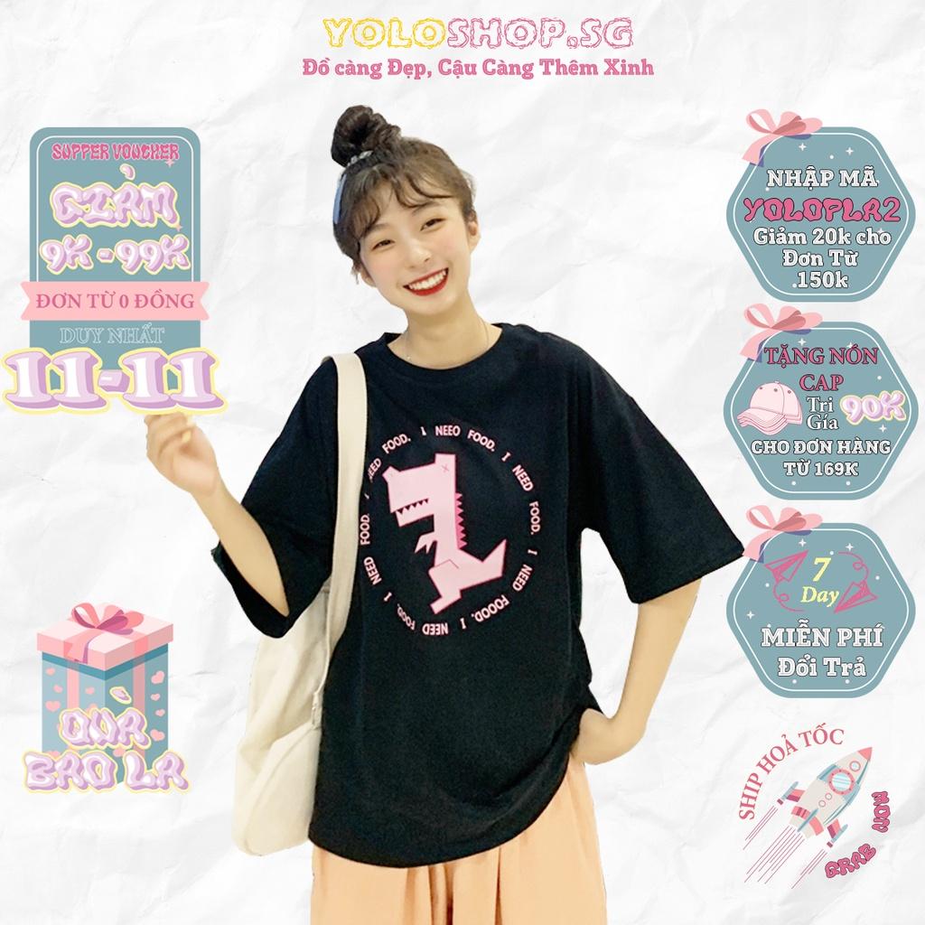 Áo thun tay lỡ I NEED FOOD phông Unisex nam nữ tee oversize form rộng pull Ulzzang Streetwear Hàn Quốc vải mềm