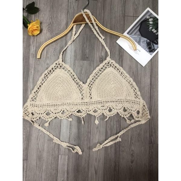 Áo bra len móc nhiều kiểu mặc đi biển️bikini hot