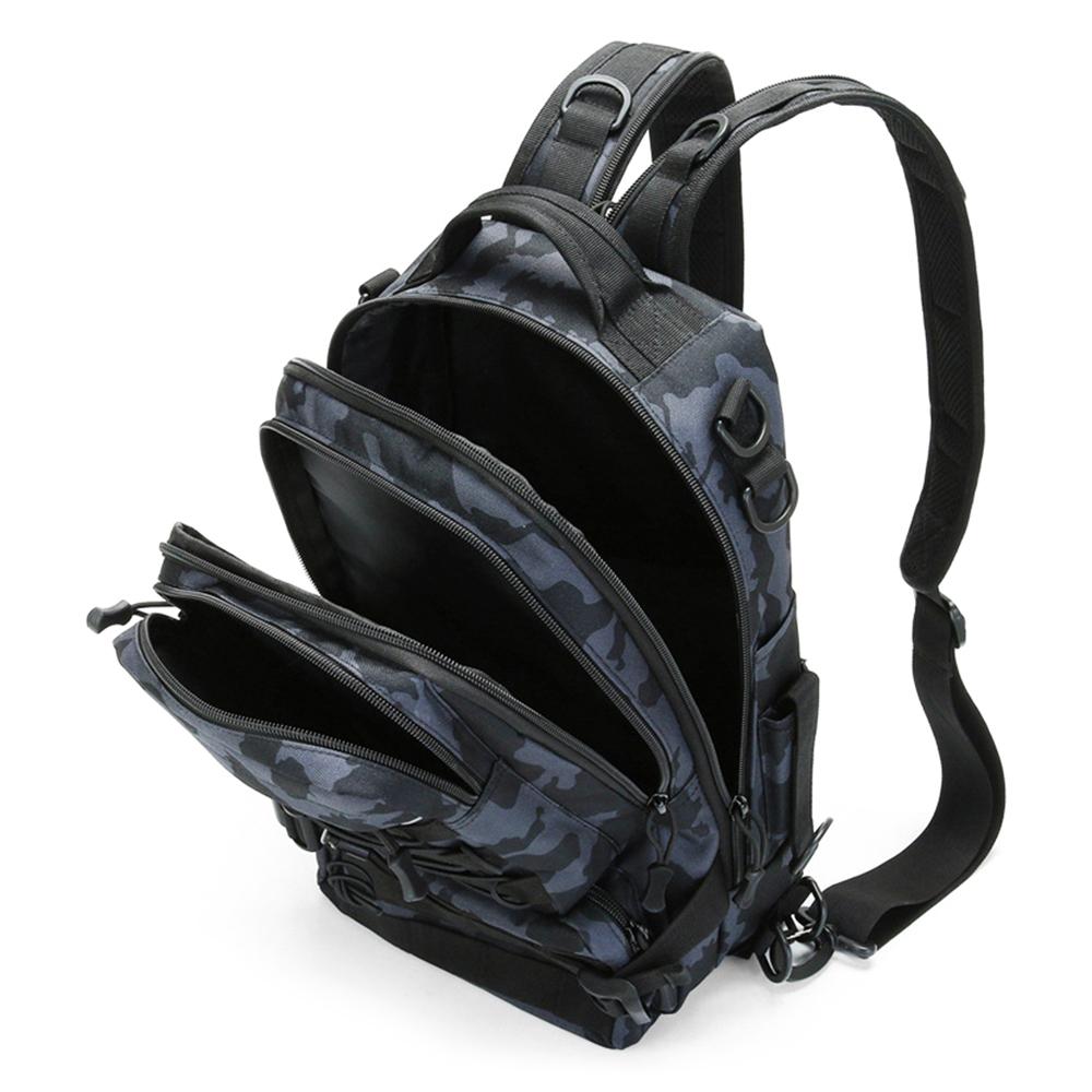 Fishing Tackle Backpack Storage Bag Outdoor Shoulder Backpack Water-Resistant Fishing Gear Bag Cross Body Sling Bag