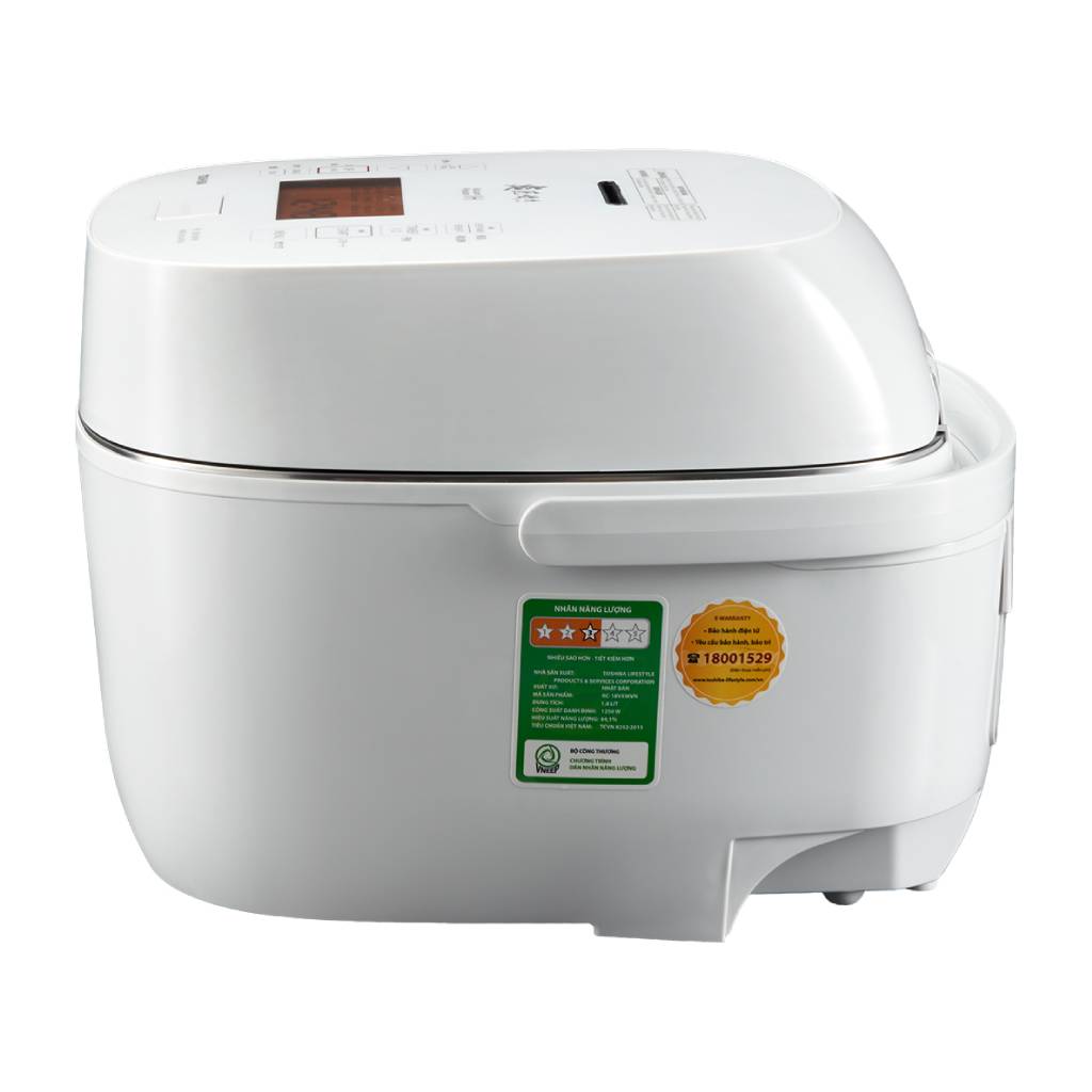 Nồi cơm cao tần áp suất Toshiba 1.8 lít RC-18VXWVN(W) - Hàng chính hãng