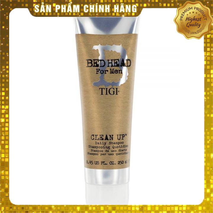 Dầu gội TIGI Bed Head B for men Clean up Daily shampoo hương bạc Hà cho Nam cao cấp Mỹ 250ml - Hàng chính hãng