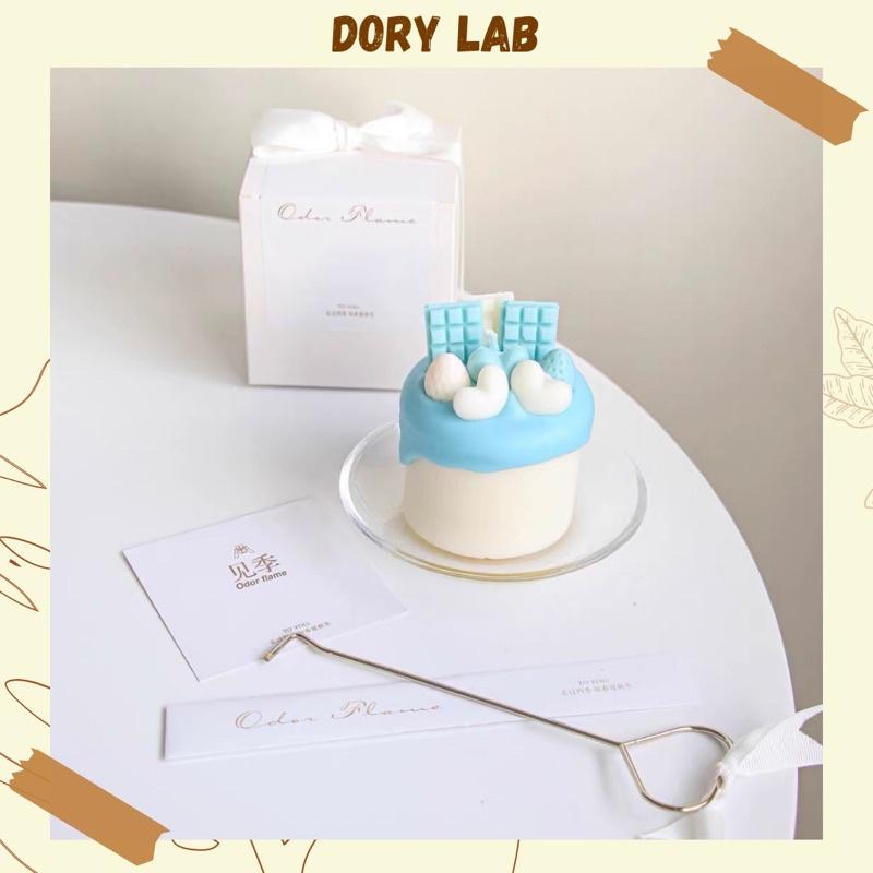 Nến Thơm Tạo Hình Bánh Kem Trái Tim Mix Thanh Sô cô la - Dory Lab
