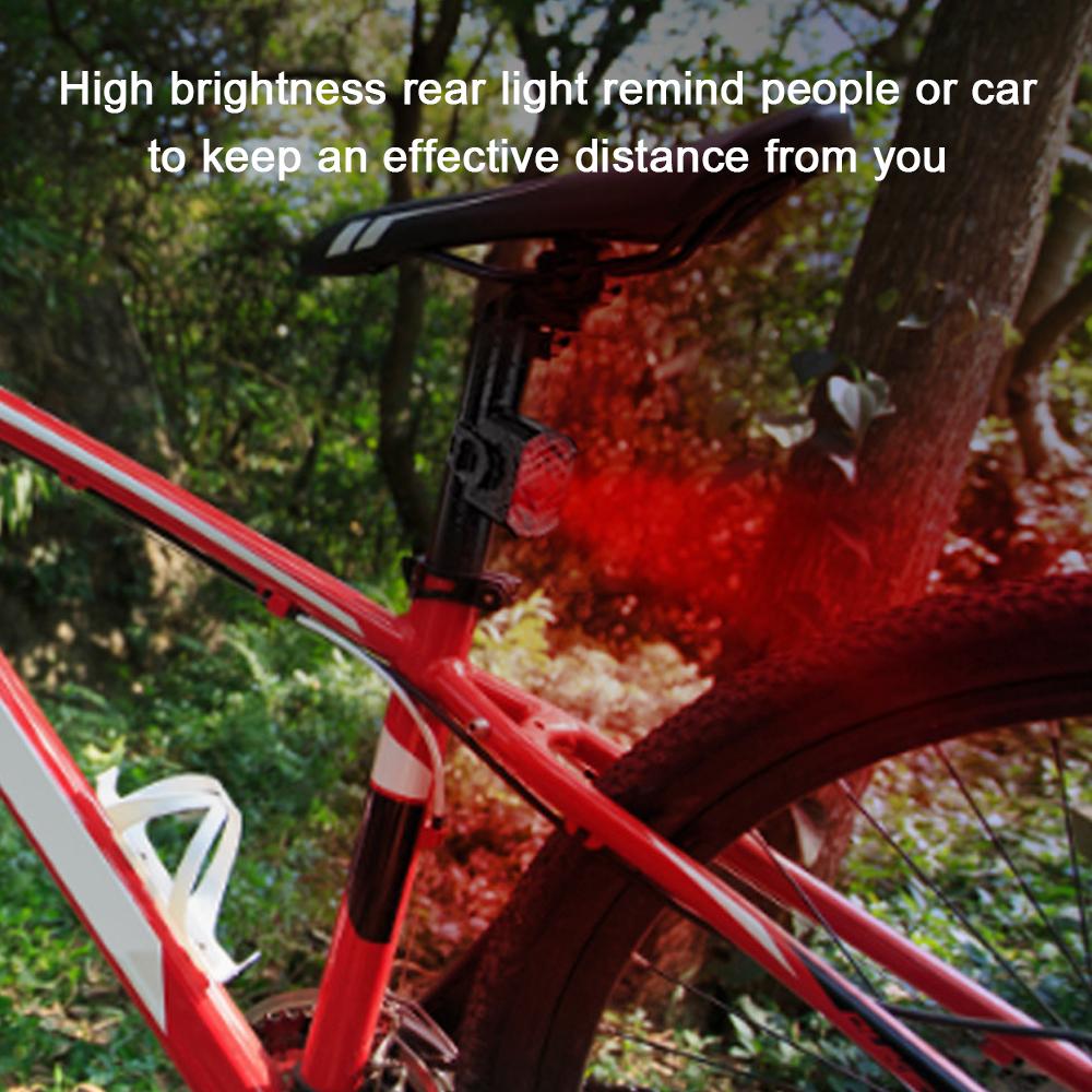 USB Rechargeable Bicycle Front Light and Rear Light Set Bike Warning Red Light Bike Tail Light Bike Front Lamp Waterproof Safety Night Cycling Accessories Kit