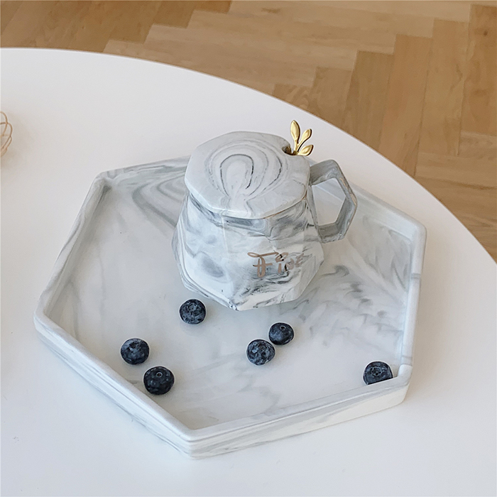 Bộ tách trà cà phê kim cương vân đá