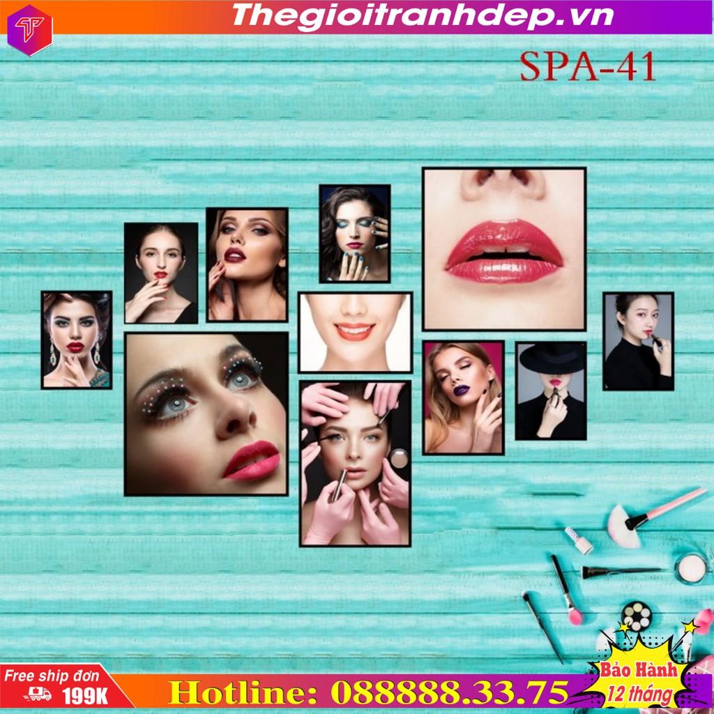 Tranh Spa, tiệm tóc, tranh nails trang trí thẩm mỹ