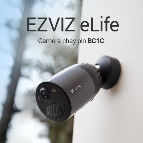 Tăng Pin NLMT-Camera Wi-Fi EZVIZ BC1C Pin Sạc 7800mAh, Bộ Nhớ Trong 32GB, Ngoài Trời-Hàng Chính Hãng