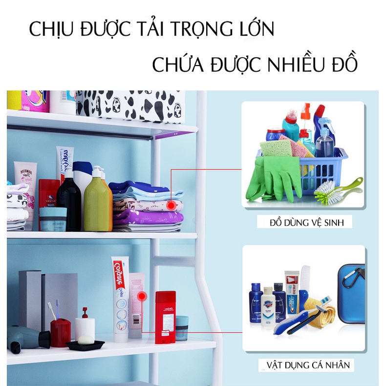 Kệ Nhà Vệ Sinh Bồn Cầu 3 Tầng, Giá Để Đồ Máy Giặt Cao Cấp