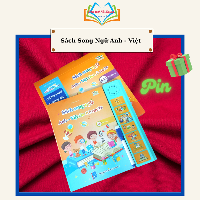 Sách Nói Song Ngữ Anh - Việt cho trẻ em từ 3 tuổi - 500 nội dung