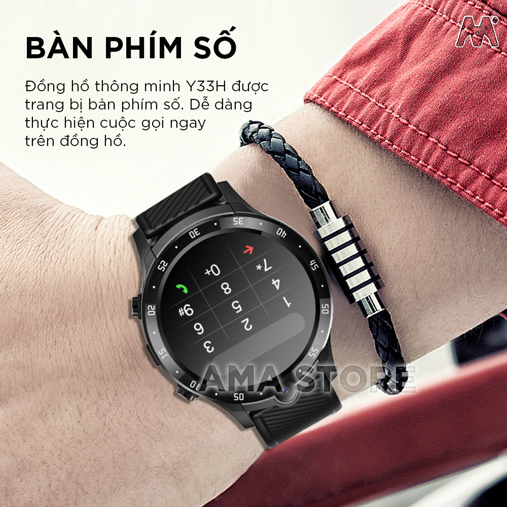 Đồng hồ Thông minh Gắn Sim Định vị Cho Học sinh THCS, THPT Model AMA Watch Y33H - Hàng nhập khẩu