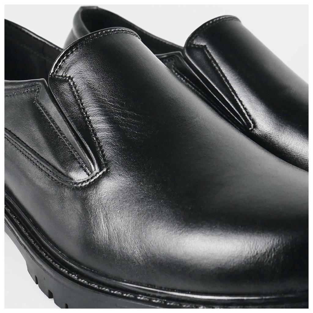 Giày lười da cao cấp khâu tay Penny Loafer Black LEMANS GL01 bảo hành 24 tháng