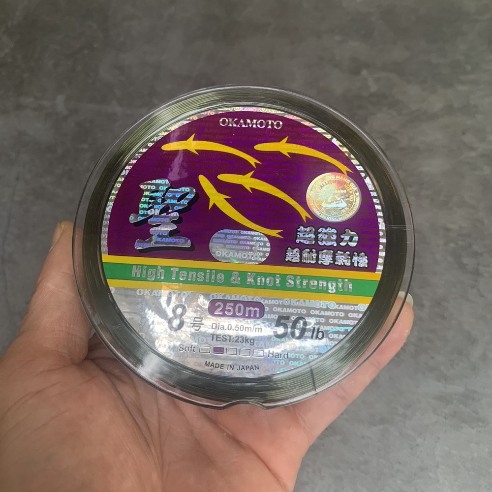Dây cước câu cá siêu bền 4 con cá cơm loại tốt cuộn 250m, cước câu cá tra câu lục xa bờ chịu lực tốt, dây câu cá biển cao cấp, day cuoc cau ca loai tot, day cau ca