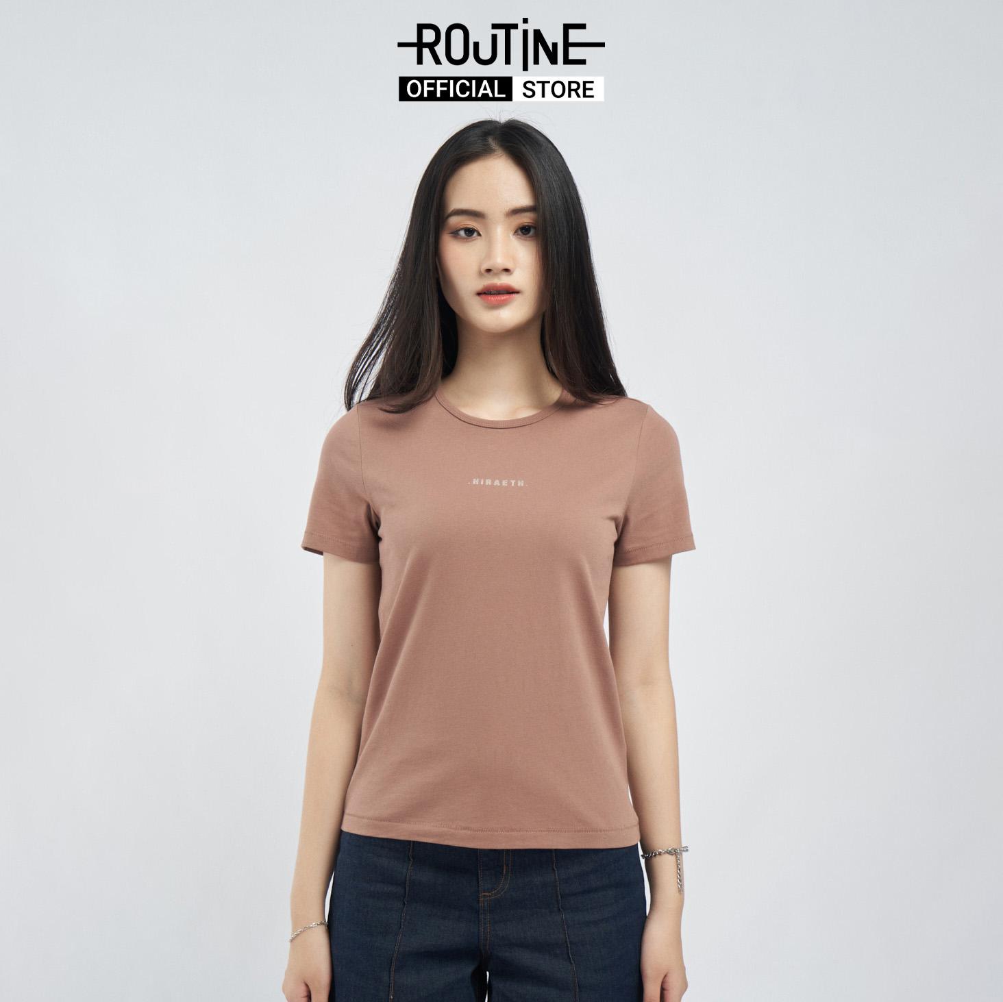 Áo Thun Nữ Tay Ngắn In Họa Tiết Form Fitted - Routine 10F21TSSW013