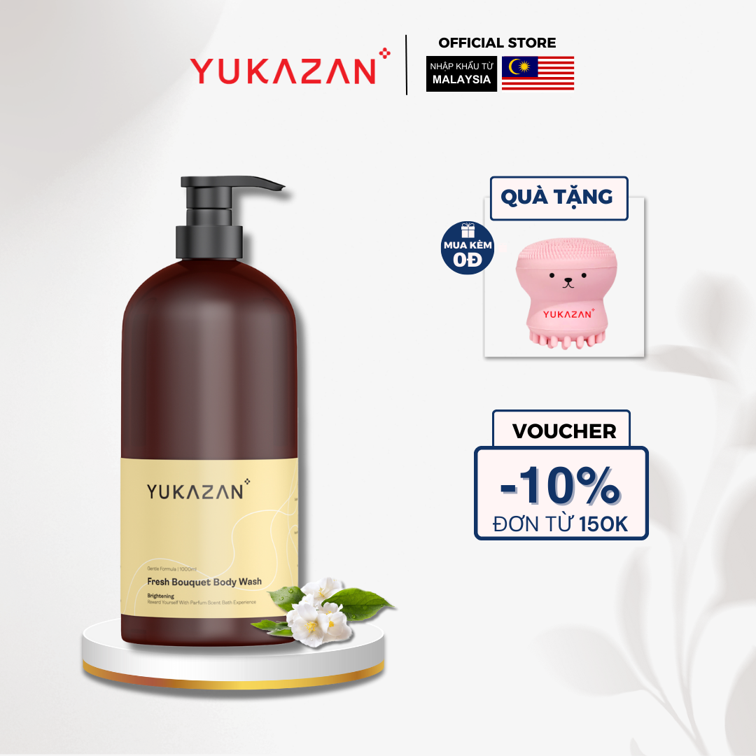 Sữa Tắm Cấp Ẩm, Dưỡng Sáng Da Yukazan Hương Nước Hoa Fresh Bouquet 1000ml