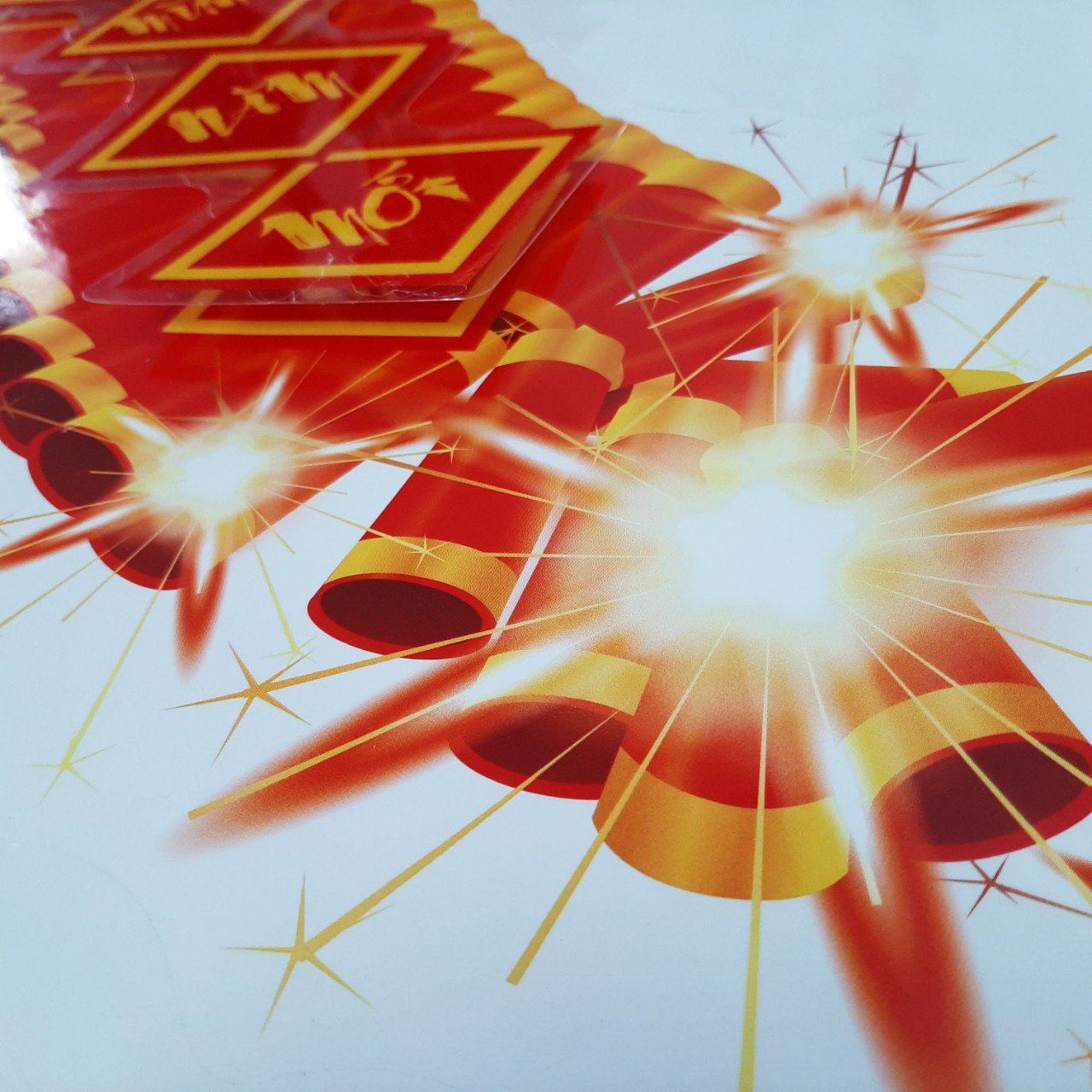 DECAL TRANG TRÍ TẾT HỌA TIẾT NỔI HÌNH