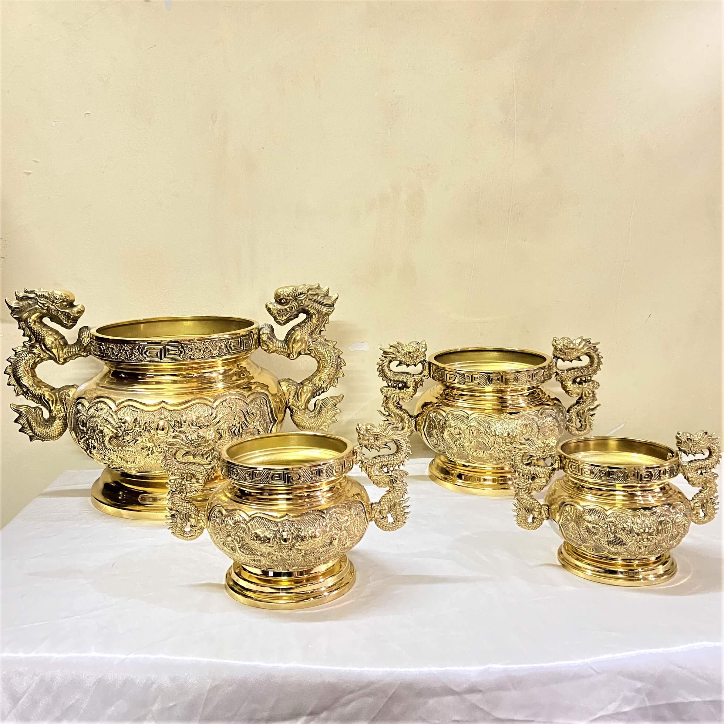 Bát Nhang Bầu Tay Rồng Bằng Đồng