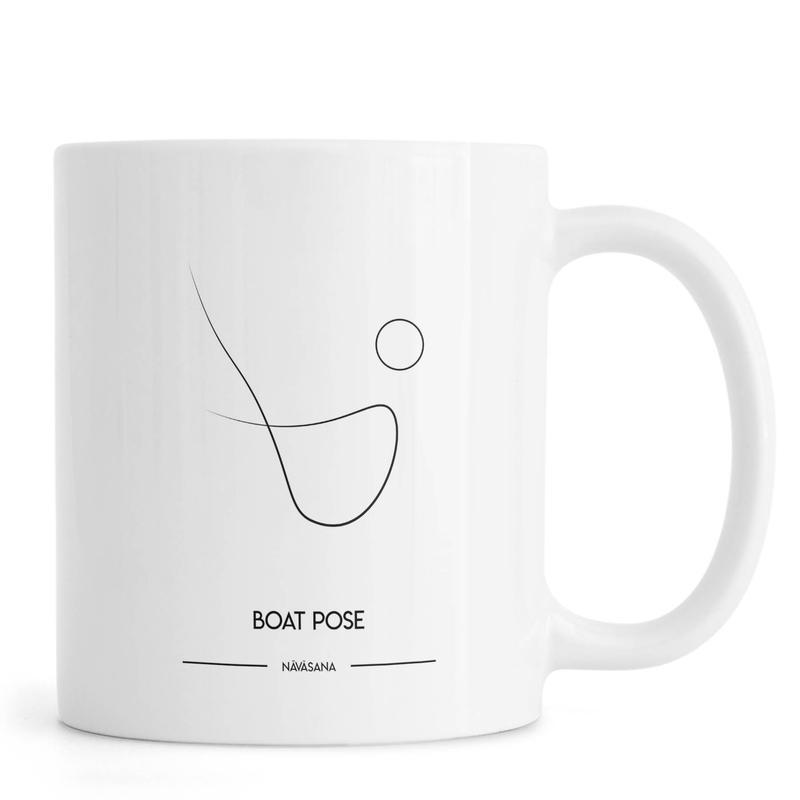 Ly Cốc Sứ Cao Cấp hình Yoga Cards - Boat Pose