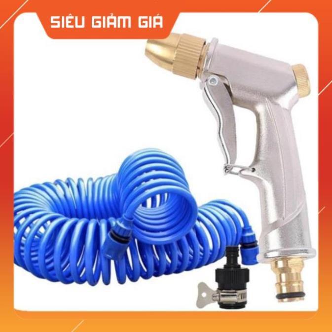 Bộ dây và vòI xịt tăng áp lực nươc 300 loại 10m 206701 kèm cút nối vòi nước