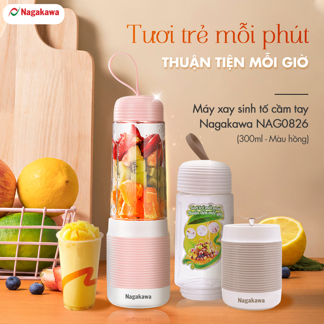 Máy xay sinh tố cầm tay Nagakawa NAG0826 - Hàng chính hãng