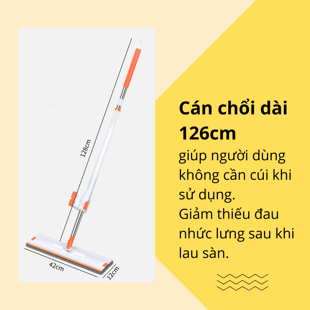 Cây Lau Nhà Tự Vắt Thông Minh Đa Năng VinBuy, Vắt Khô Đến 95%, Chổi Lau Nhà 360 Độ, Sau Sạch Khô Nhanh – Hàng Chính Hãng