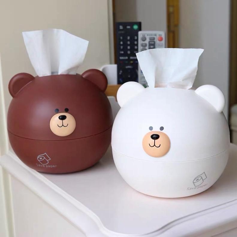 PVN43034 Hộp Đựng Giấy Ăn - Hộp Hình Gấu Cute, Dễ Thương