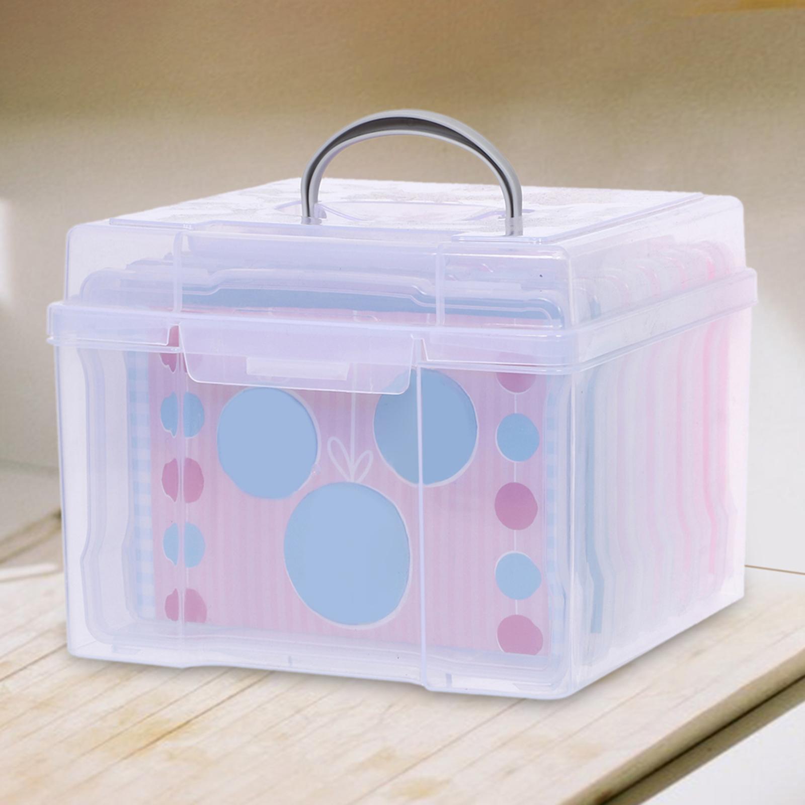 Greeting Card Storage Box Photos Organizer Box for Office Scrapbook Stickers