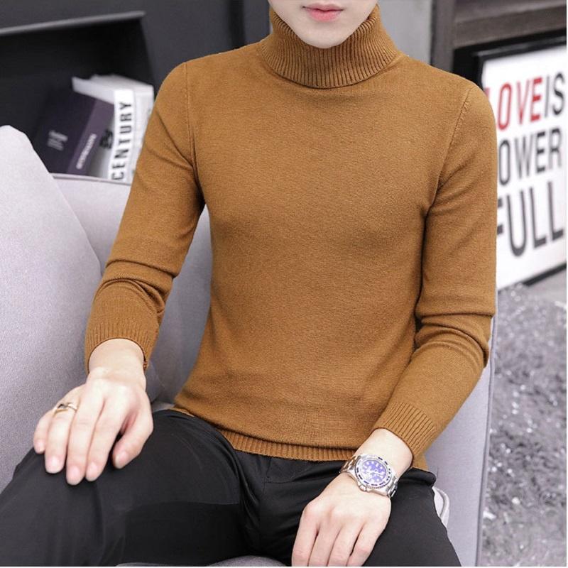 Áo len nam cao cổ thời trang nam Menswear , Áo len cổ lọ vặn thừng nhỏ mềm mại, ấm áp với phong cách hàn quốc