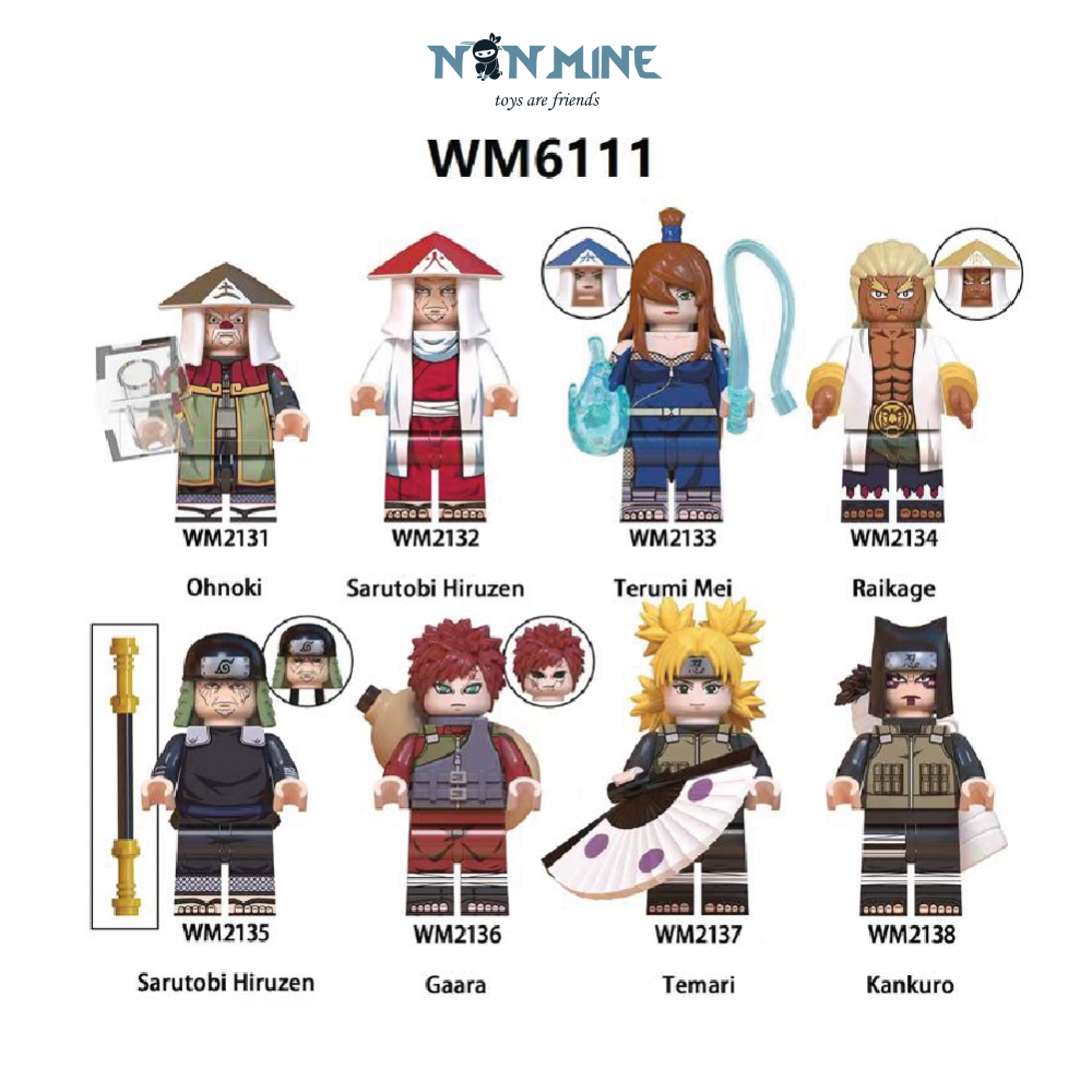 Đồ chơi Minifigures Naruto Hokage Asuma Kurenai Ninja Làng Lá WM6111 WM6110