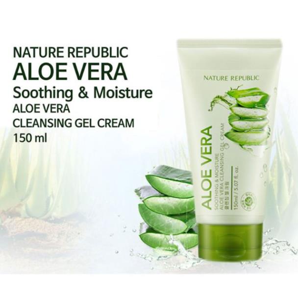 Kem Tẩy Trang Nature Republic Soothing &amp;amp; Moisture Aloe Vera Cleansing Gel Cream 150ml