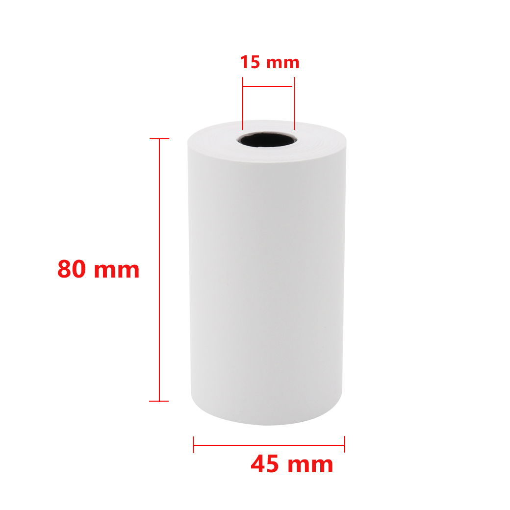 [50 CUỘN] Giấy in nhiệt Giấy in bill VAYO Khổ 80 x 45 mm - In rõ nét - Lõi siêu nhỏ - Hàng chính hãng - 65gsm