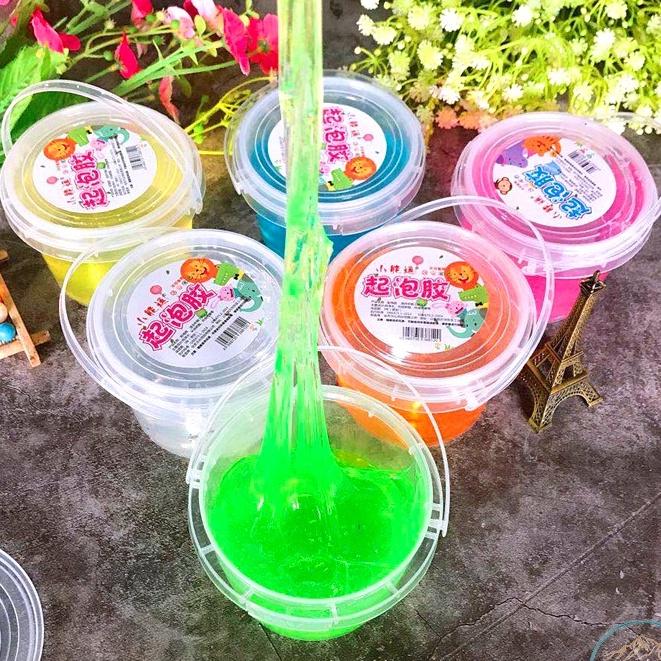 1 XÔ 500ML Slime TRONG BASIC 9 màu cực đẹp Đồ chơi hũ slam chất nhờn ma quái squishy