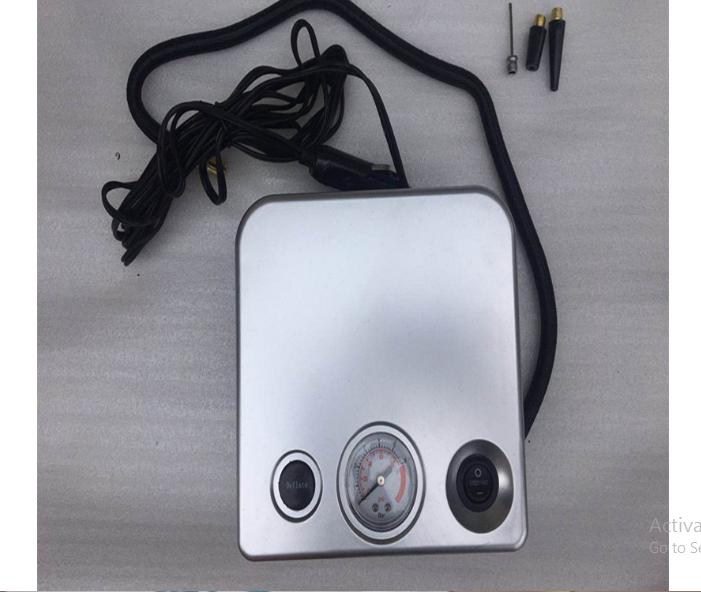 Máy Bơm Lốp Mini Cao Cấp Màu Bạc - Hàng Sản Xuất Ủy Quyền Cao Cấp Lõi Đồng Mạnh Mẽ Bền Bỉ