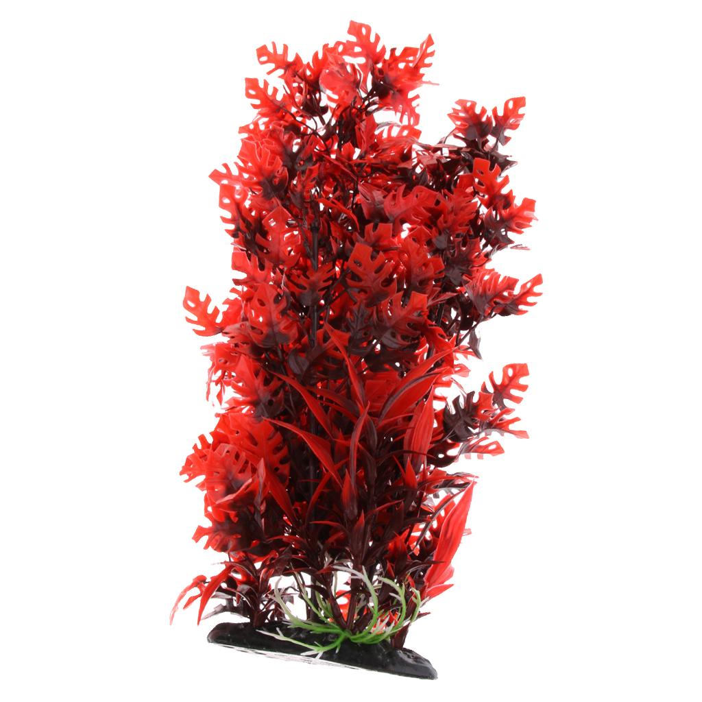 Large Aquarium Landscape Ornament Plastic 18-inch Tall Tree Fish Tank Decoration