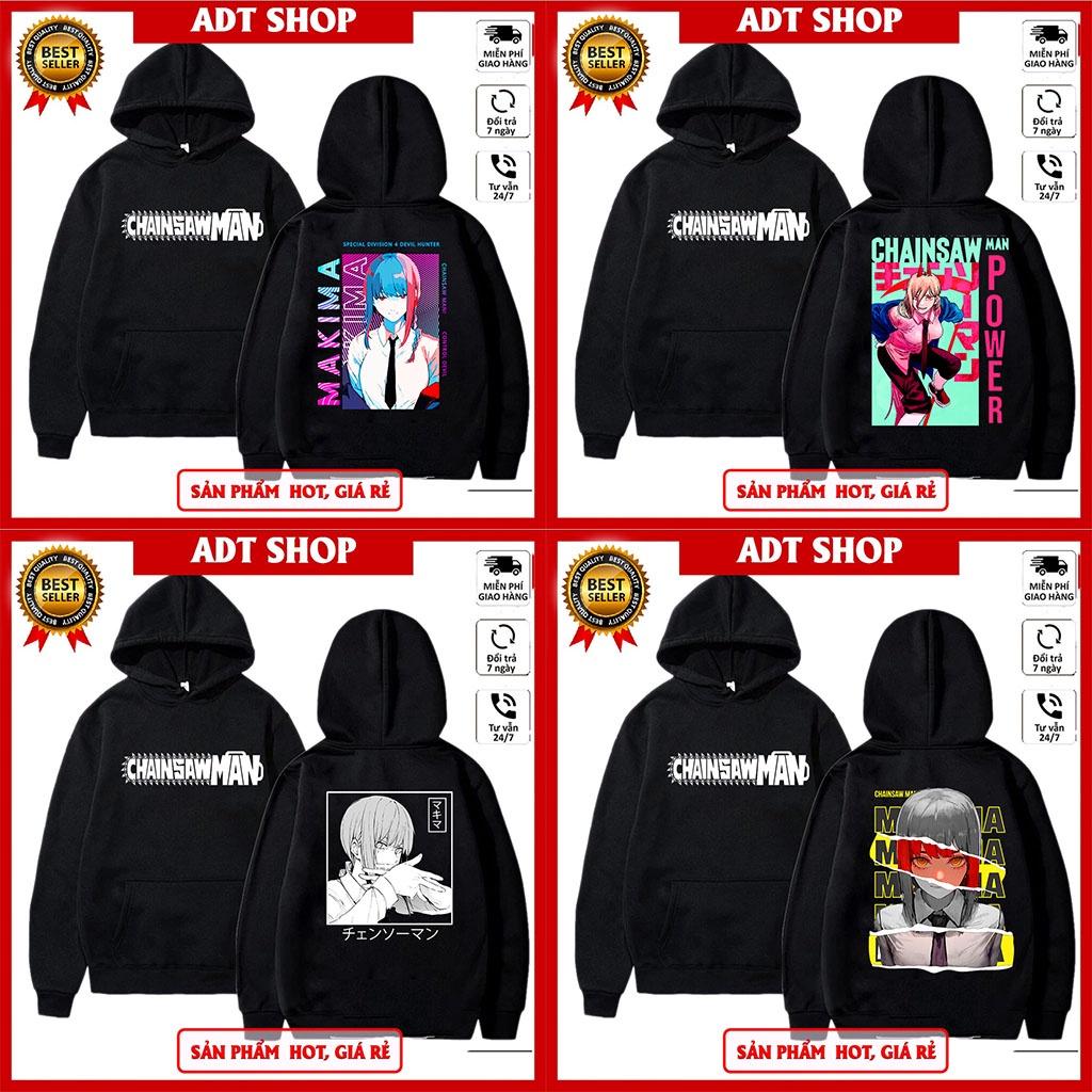 Bst Áo Hoodie in hình anime Chaisaw Man mẫu áo Makima ADT Shop độc đẹp