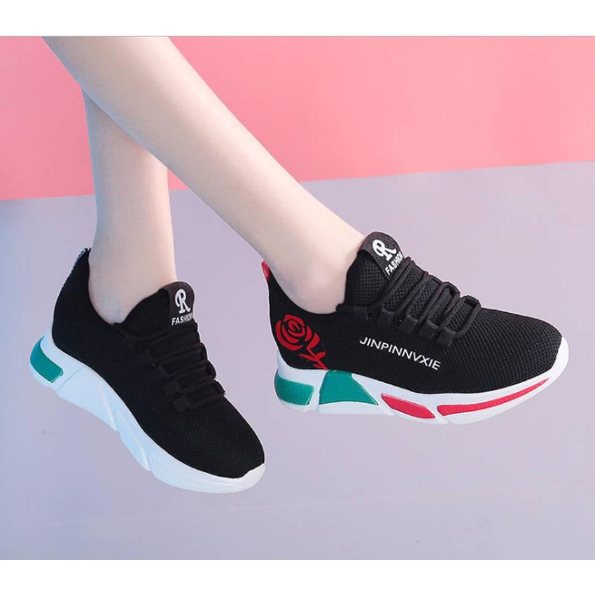 Giày Sneaker nữ hoa hồng TNX 19