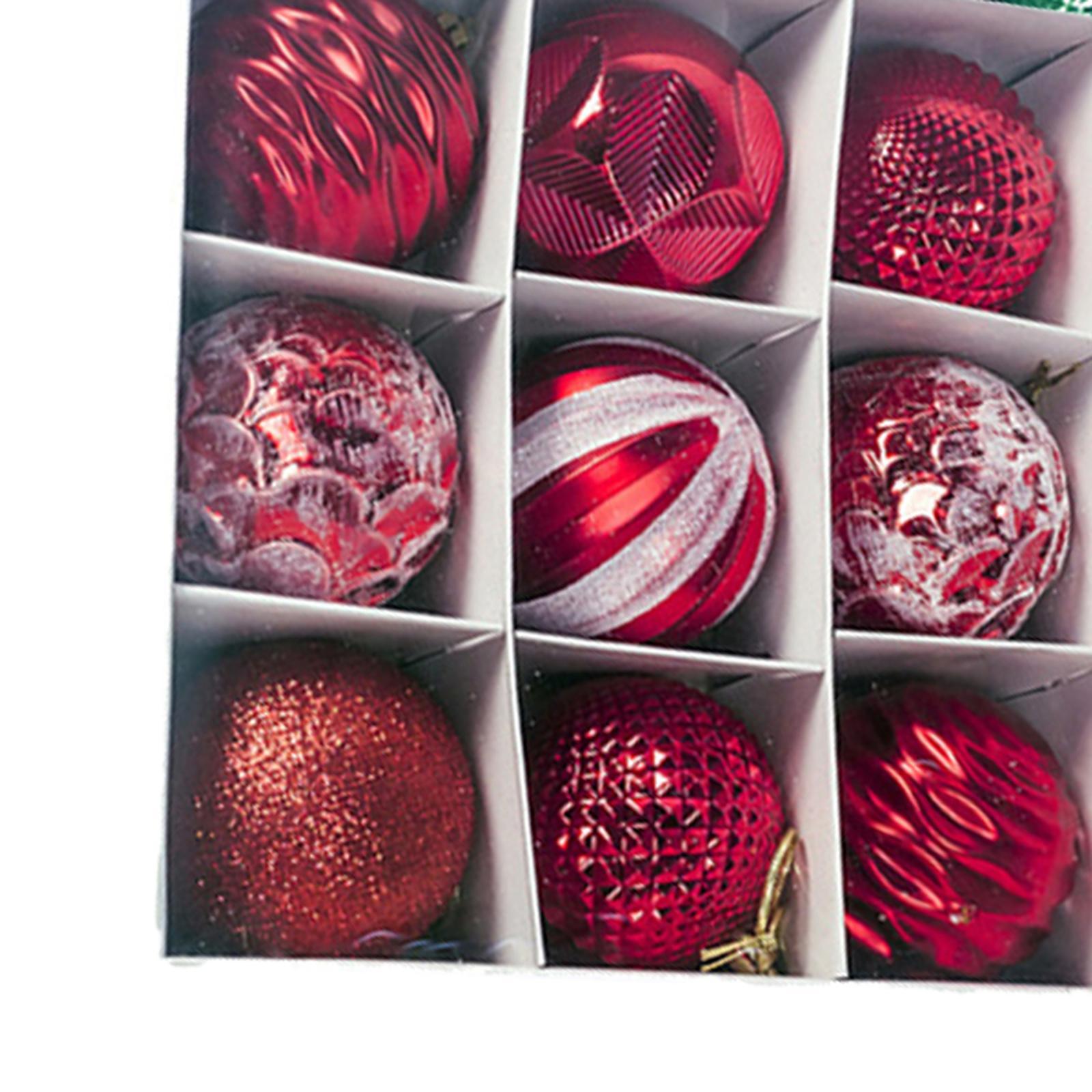 12Pcs Christmas Balls Xmas Tree Hanging Pendants DIY for Home Decorations