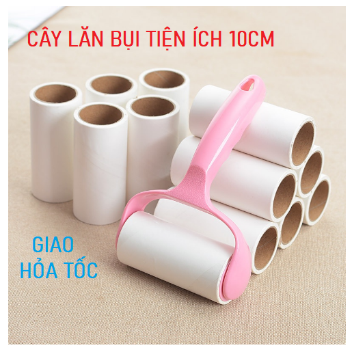 Cây lăn bụi làm sạch quần áo, ga giường, sofa, lăn lông chó mèo lõi 10cm. Lõi Dự Phòng Thay Thế 60 Tờ GD597