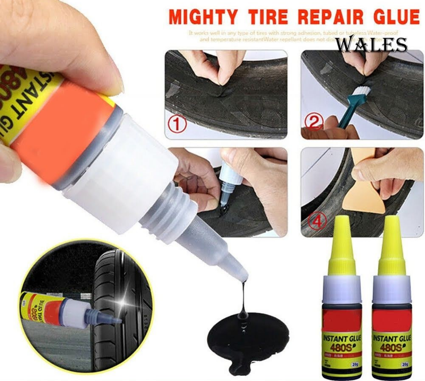 CỰC CHẤT VỚI 1 LỌ KEO DÁN VÁ SỮA CHỮA LỐP XE MÁY XE HƠI ÔTÔ VÀ CÁC LOẠI LỐP XE KHÁC HÀNG CHUẨN